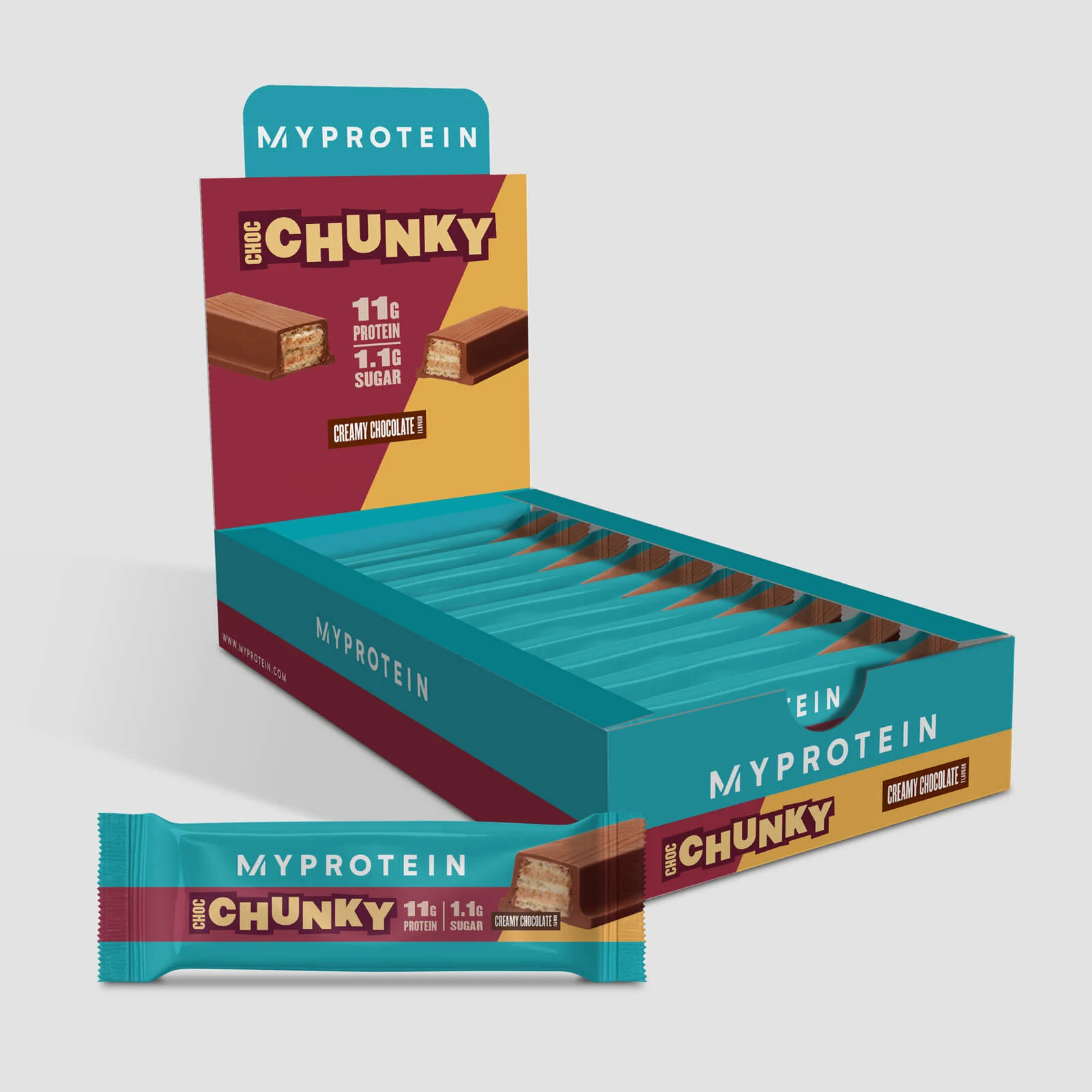 Barrita Proteica de Chocolate - 10 x 48.7g - Chocolate Imagen 1