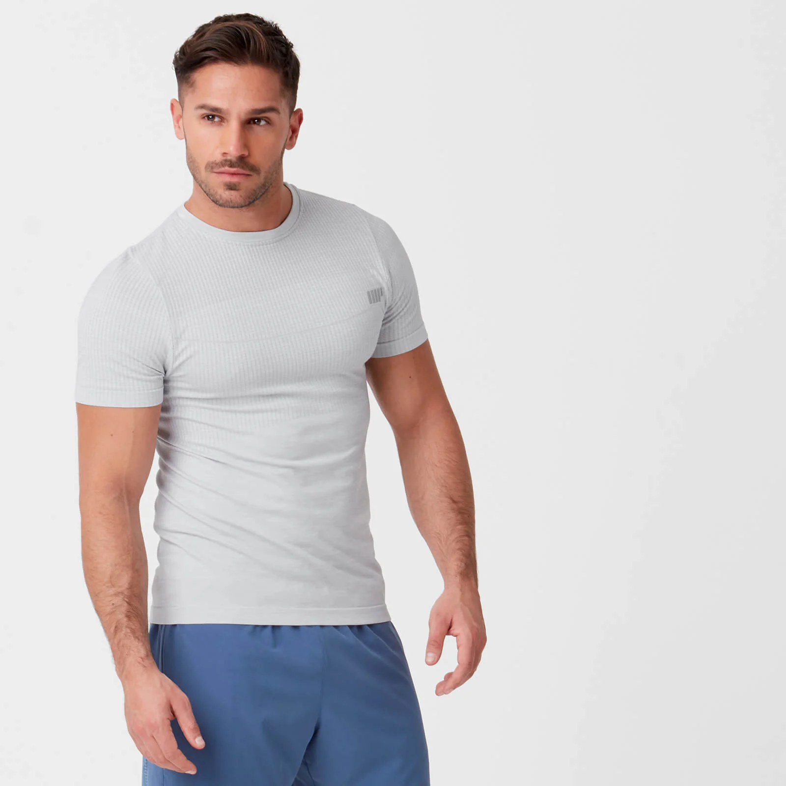 Camiseta sin costuras Sculpt - S - Plateado Imagen 1