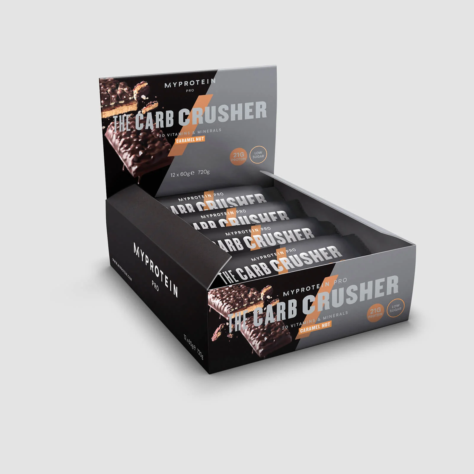 THE Carb Crusher - 12 x 60g - Caramelo y Nuez Imagen 1