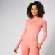 Top de Manga Larga Sin Costuras Inspire - Hot Coral