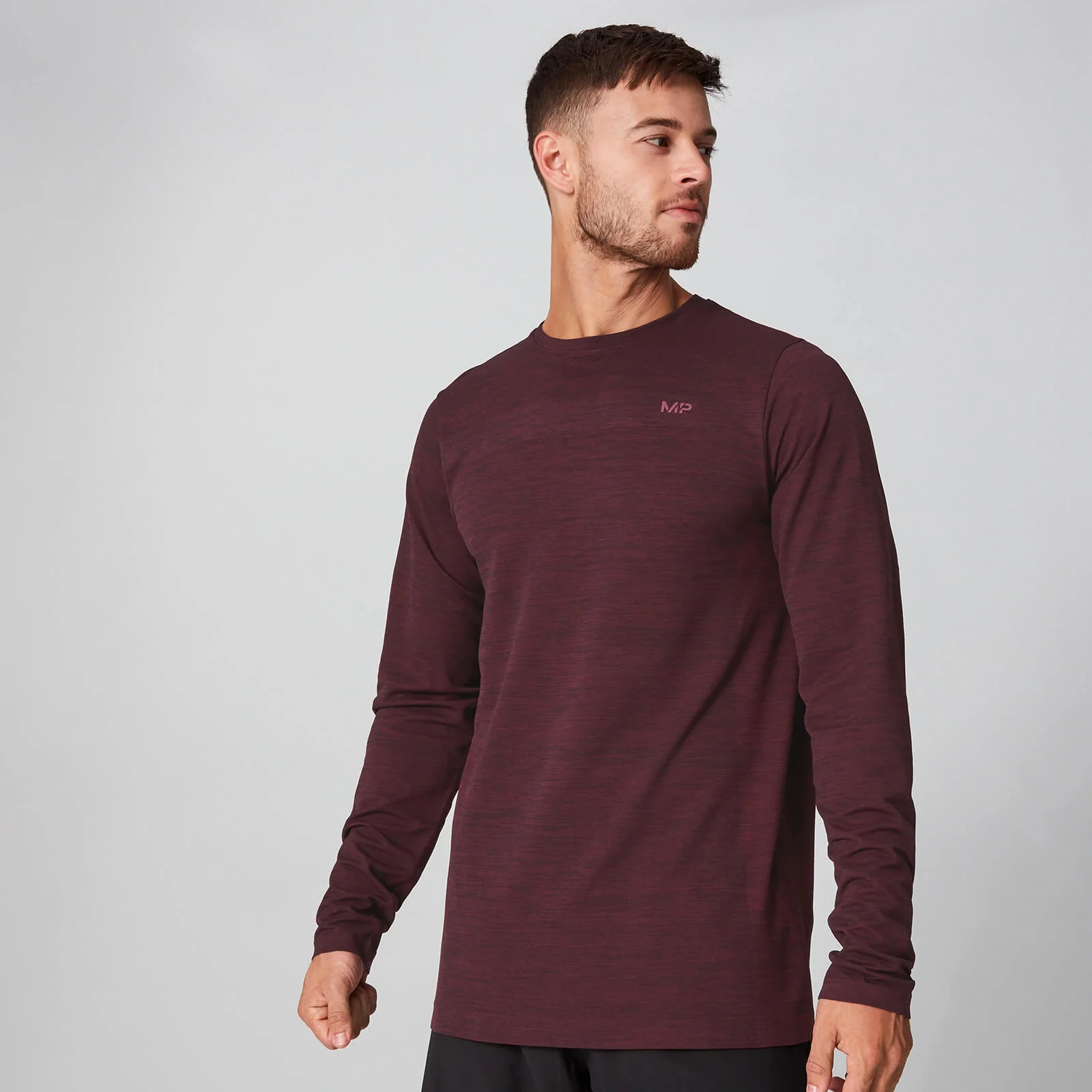 Aero Knit Long-Sleeve T-Shirt - Oxblood Marl - XS Imagen 1