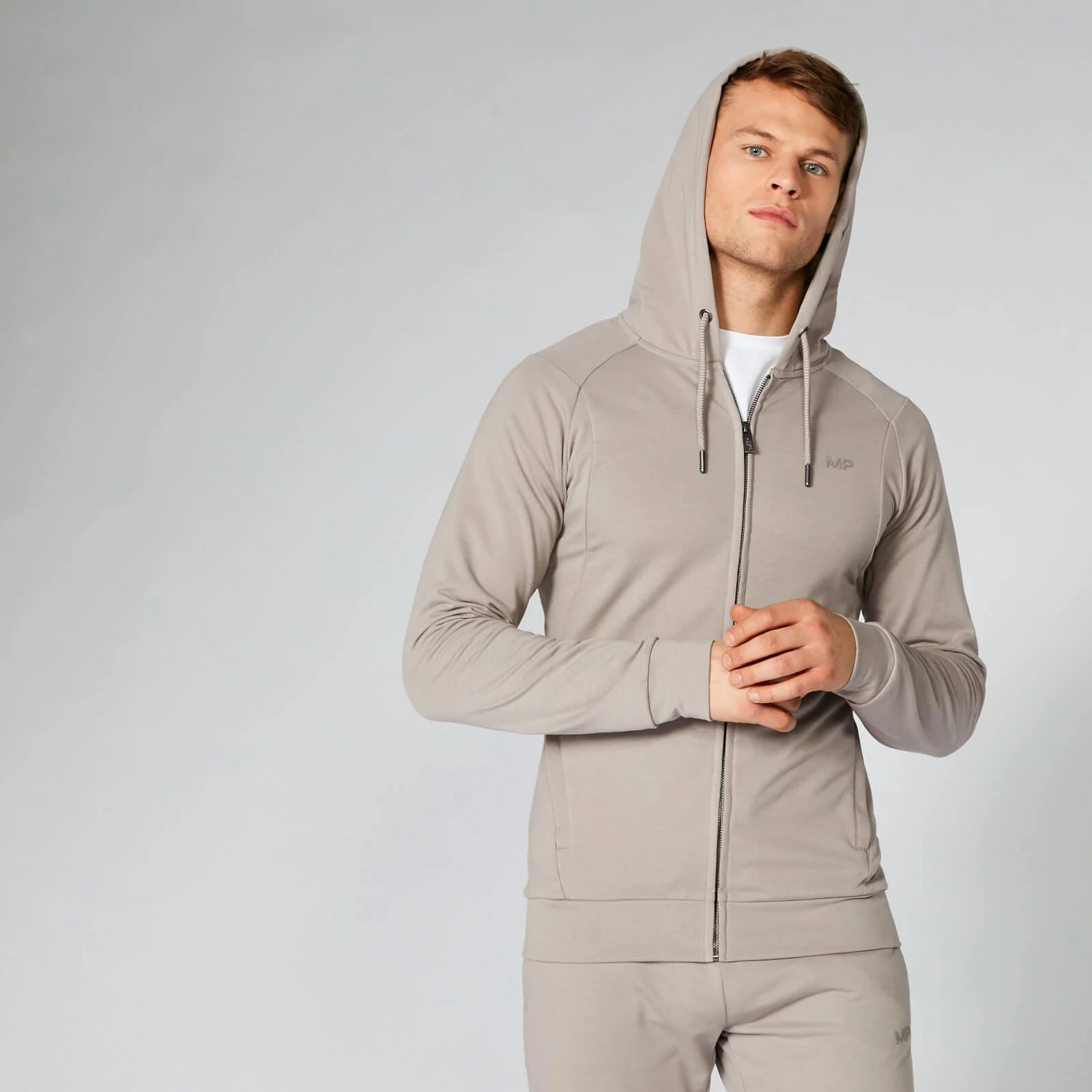MP Men's Form Zip Up Hoodie - Putty - S Imagen 1