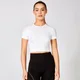 Shape Seamless Short-Sleeve Crop Top - White