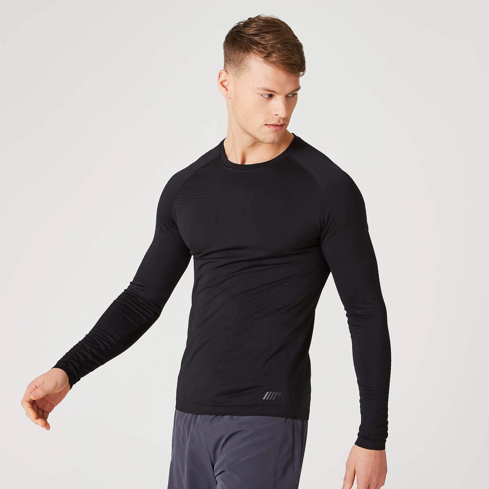 Camiseta de Manga Larga Sin Costuras Elite - Negro - XS Imagen 1