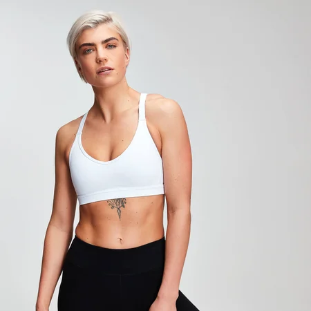 Sujetador deportivo con espalda de rejilla Power para mujer de MP - Blanco