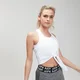 Camiseta corta sin mangas con nudo frontal Essentials Training para mujer de MP - Blanco