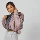 Chaqueta Bomber Acolchada Oversized - Rosa