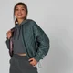 Chaqueta Bomber Acolchada Oversized - Gris