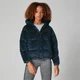 Chaqueta Acolchada de Terciopelo Corta - Azul