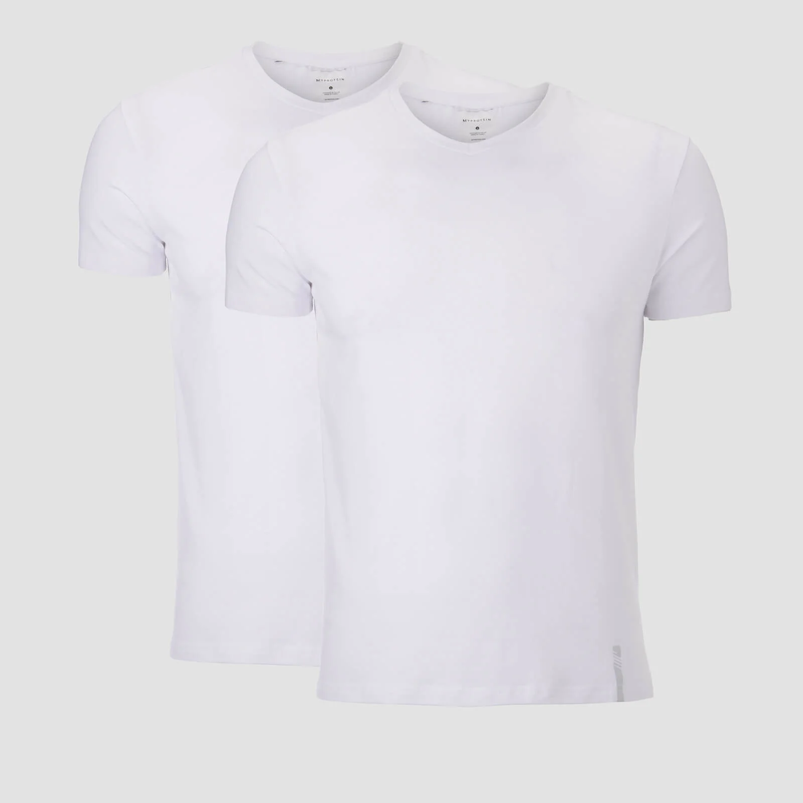 Camiseta con cuello en V Classic Luxe para hombre - Blanco/Blanco (pack de 2) - XS Imagen 1