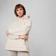 Sudadera con Capucha Sherpa - Crema