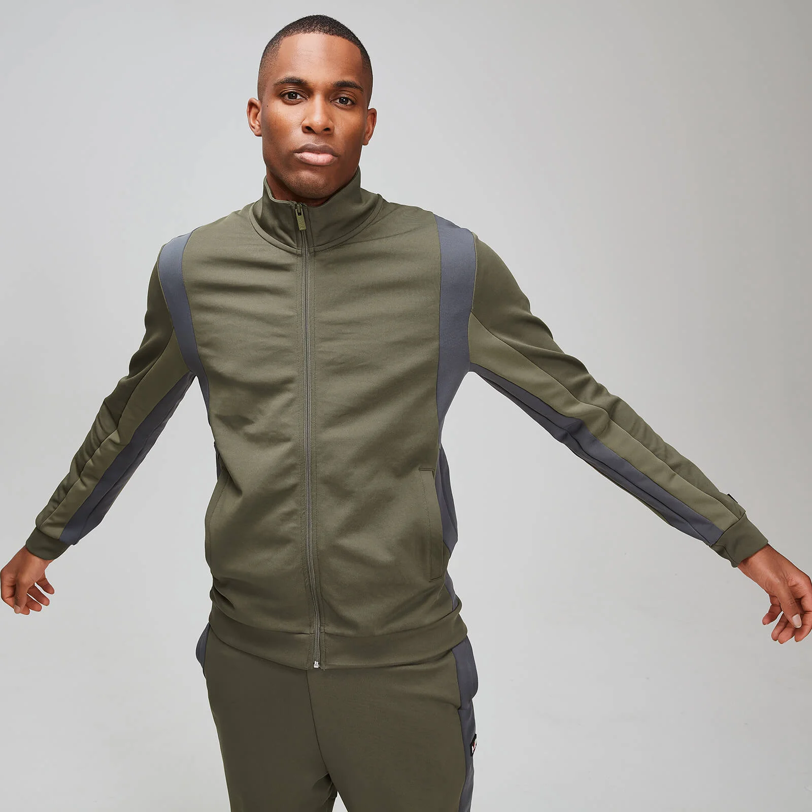 Chaqueta Colour Block Track - Caqui - XS Imagen 1