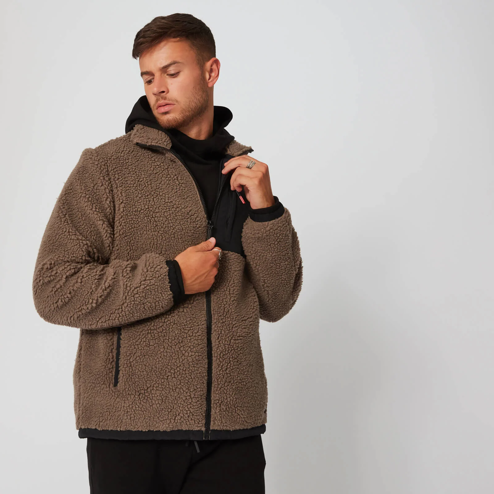 Chaqueta de Borrego con Cremallera - Marrón - XS Imagen 1