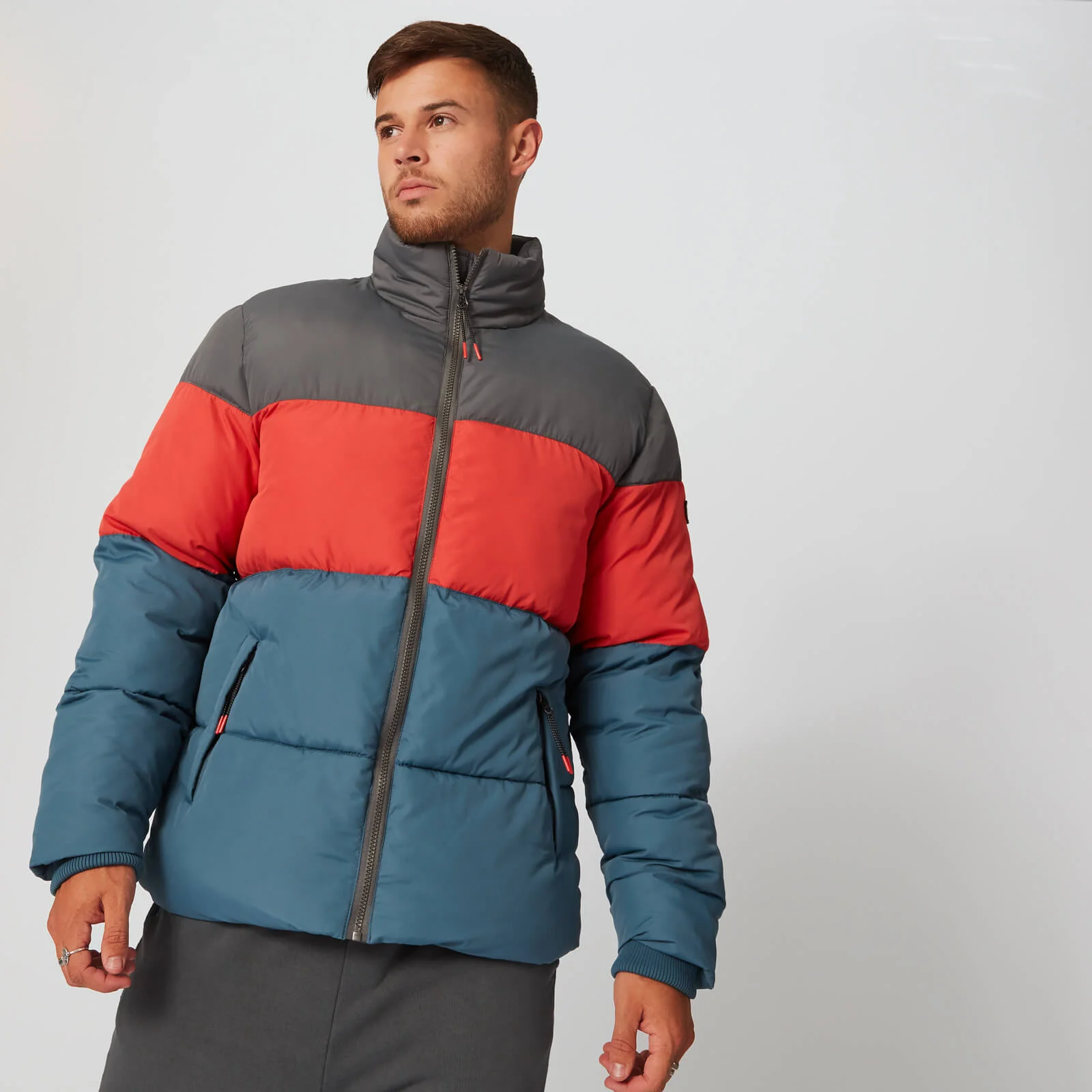 Chaqueta Acolchada Colour Block - Azúl - XS Imagen 1