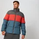 Chaqueta Acolchada Colour Block - Azúl