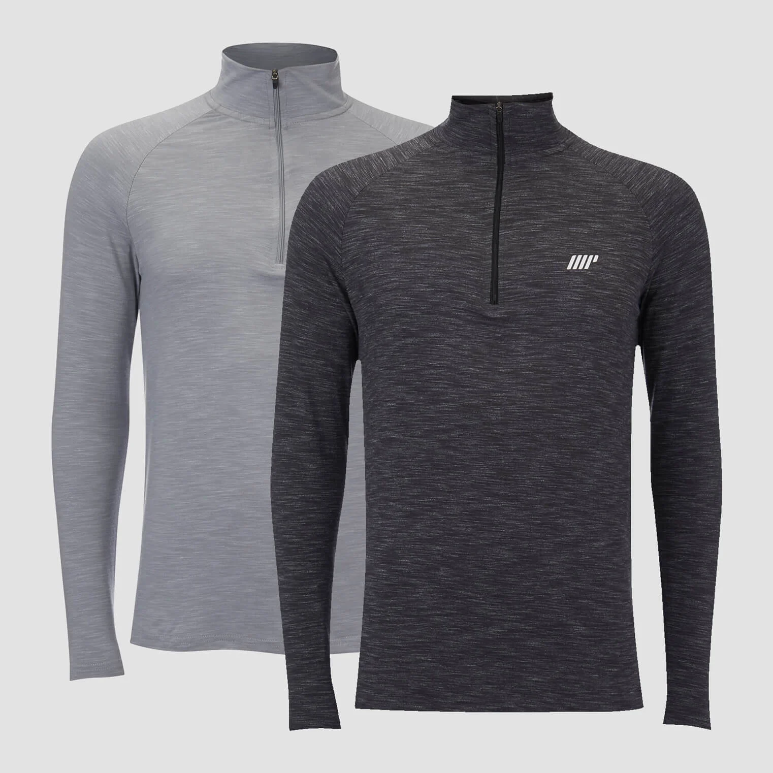 Pack de 2 Camisetas Performance con Cremallera 1/4 - Gris Pardo - XS Imagen 1