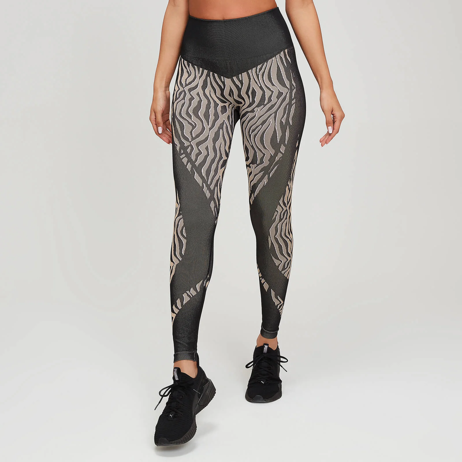 Mallas Sin Costuras Animal Print - Negro/Praliné - XS Imagen 1