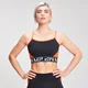 Crop Top Colour Block Branded - Negro