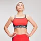Crop Top Colour Block Branded - Rojo