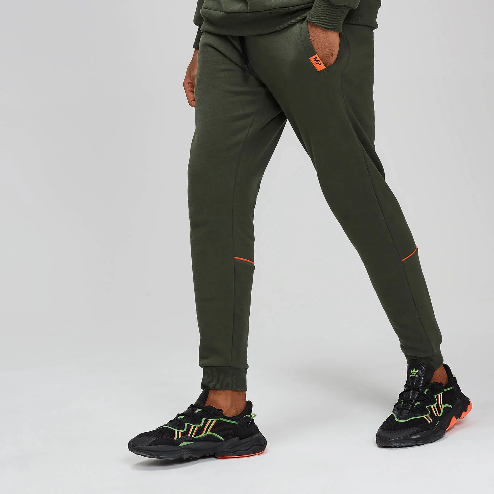 MP Rest Day Men's Piped Calf Joggers - Army Green - XS Imagen 1