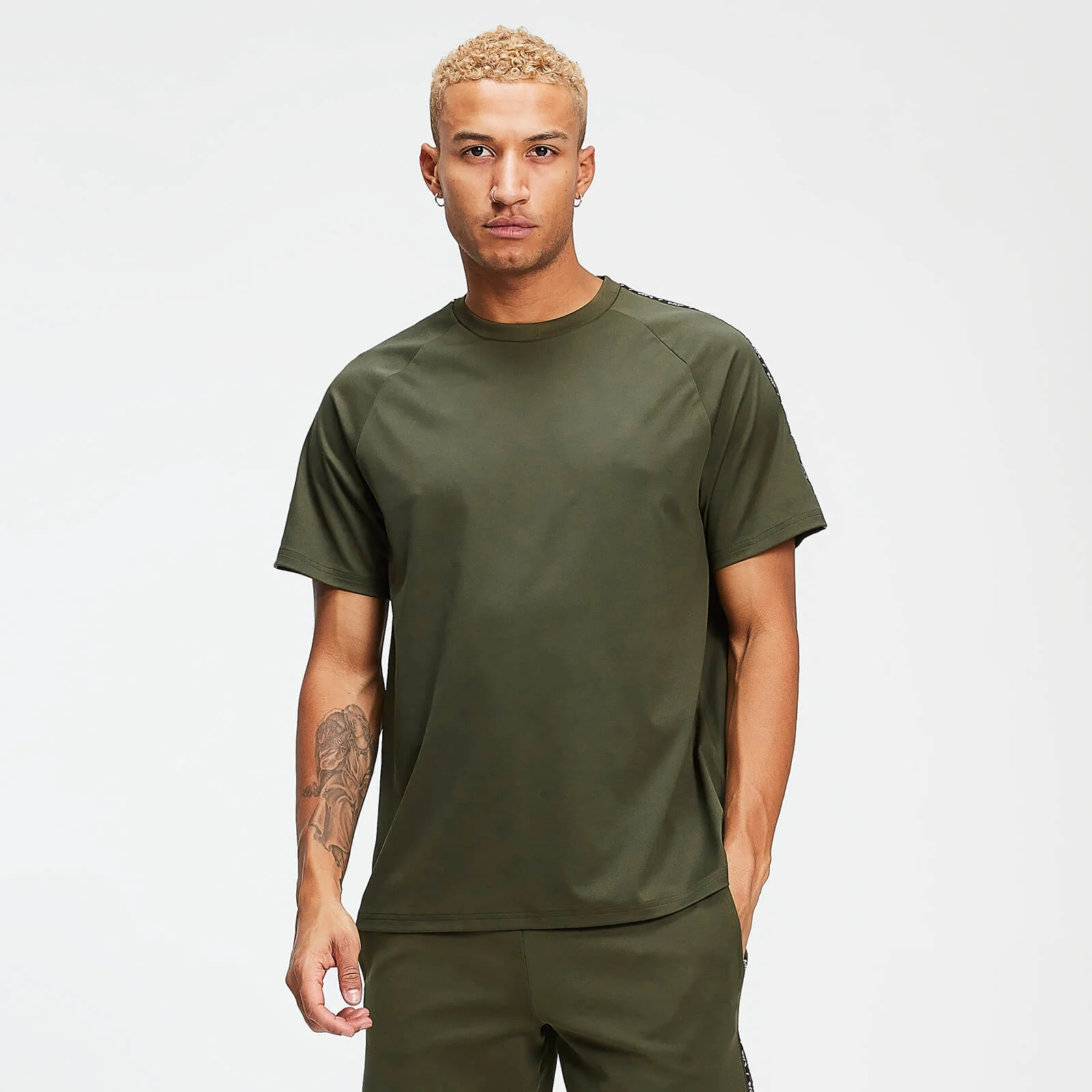 MP Men's Rest Day Double Tape Tricot T-Shirt - Army Green - XS Imagen 1