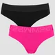 Braguita Hipster de Algodón - Pack de 2 - Rosa/Negro