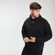 Sudadera con capucha de tejido mixto para hombre - Negro