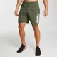 Pantalón corto de entrenamiento estampado para hombre - Verde militar