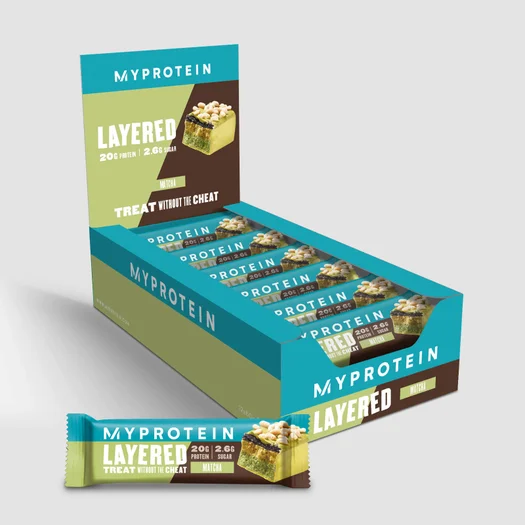 Barrita proteica Layered - 12 x 60g - Matcha