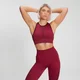 Sujetador deportivo acanalado sin costuras Training para mujer - Ciruela