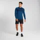 Camiseta de manga larga sin costuras Essentials para hombre - Pilot Blue Marl