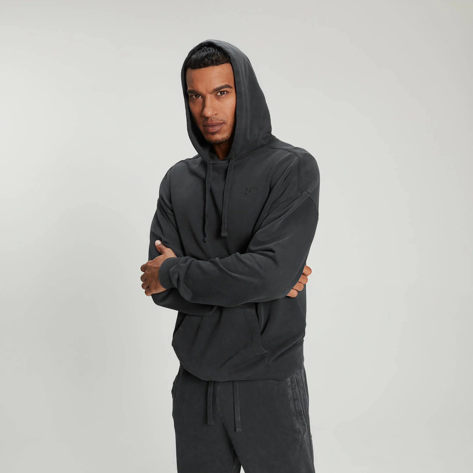 Sudadera con capucha Training para hombre - Negro lavado - XS Imagen 1