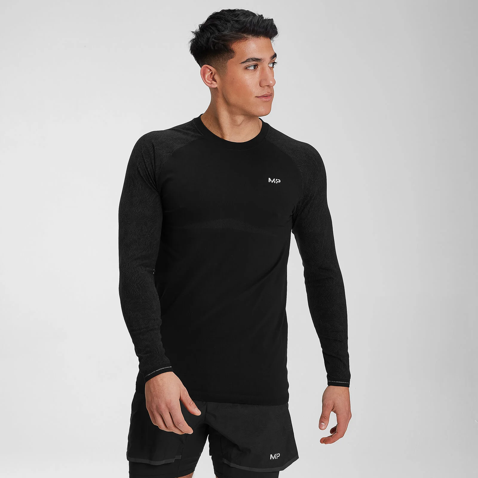 Camiseta de manga larga Velocity para hombre de MP - Negro - XS Imagen 1