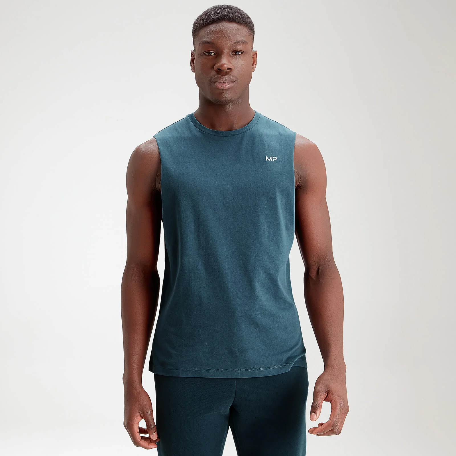 MP Men's Essentials Drop Armhole Tank - Deep Sea Blue - XXS Imagen 1