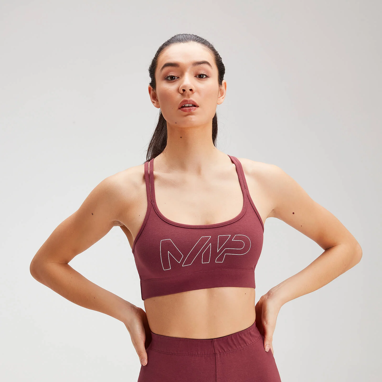 Sujetador deportivo Originals para mujer de MP - Burdeos - XXS Imagen 1