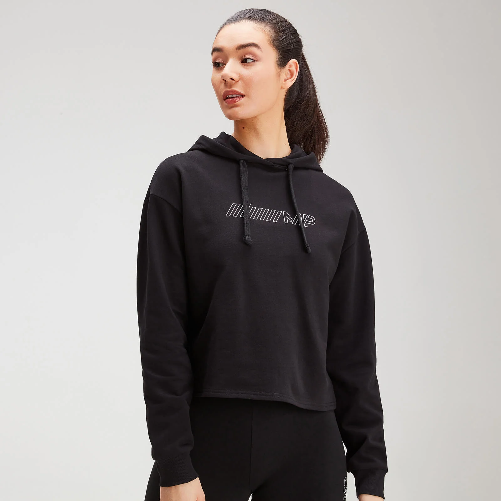 MP Women's Outline Graphic Hoodie - Black - XXS Imagen 1