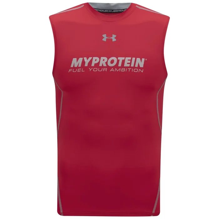 Camiseta de Compresion sin Mangas Under Armour® - Hombre - Color Rojo