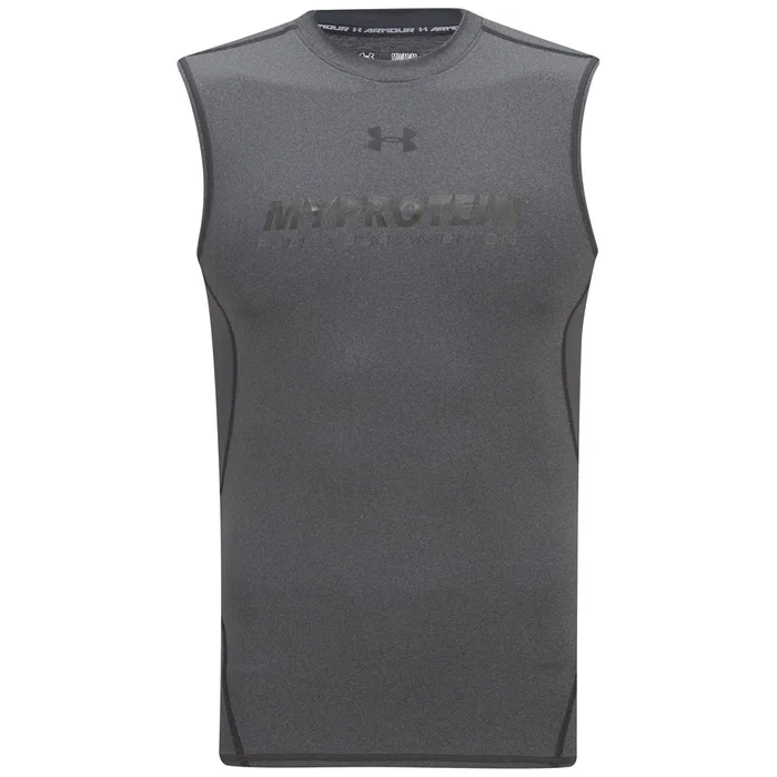 Camiseta de Compresion sin Mangas Under Armour® - Hombre - Color Gris