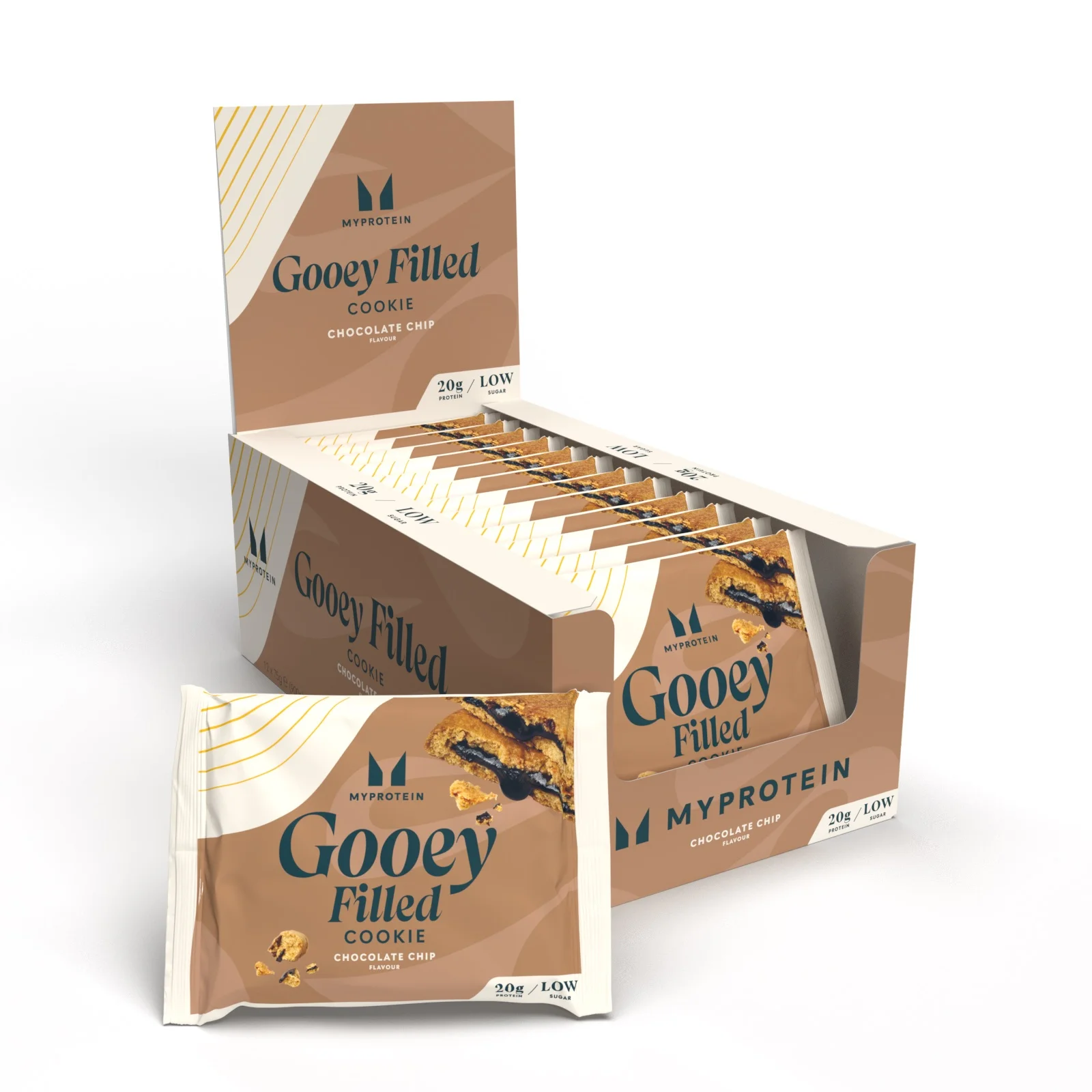 Cookie Proteica al Horno - 12 x 75g - Chocolate Chip (Gooey Filled) Imagen 1