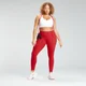 Mallas Power con paneles de rejilla para mujer de MP - Rojo