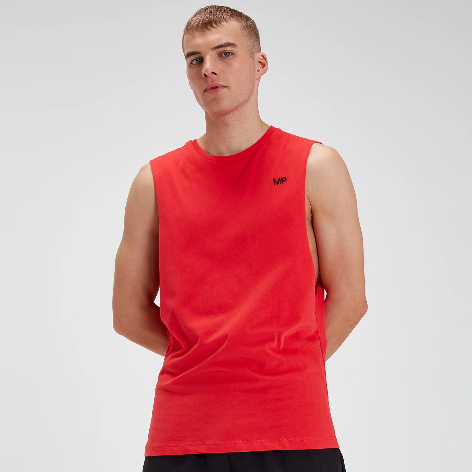 Camiseta sin mangas con sisas caídas para hombre de MP - Rojo - XS Imagen 1