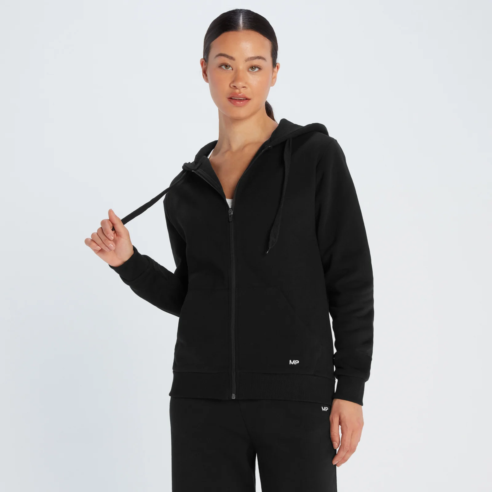 Sudadera con capucha y cremallera integral Essentials para mujer de MP - Negro - XS Imagen 1