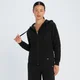 Sudadera con capucha y cremallera integral Essentials para mujer de MP - Negro