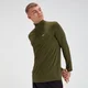 Camiseta con Cremallera 1/4 Performance - Verde Militar/Negro