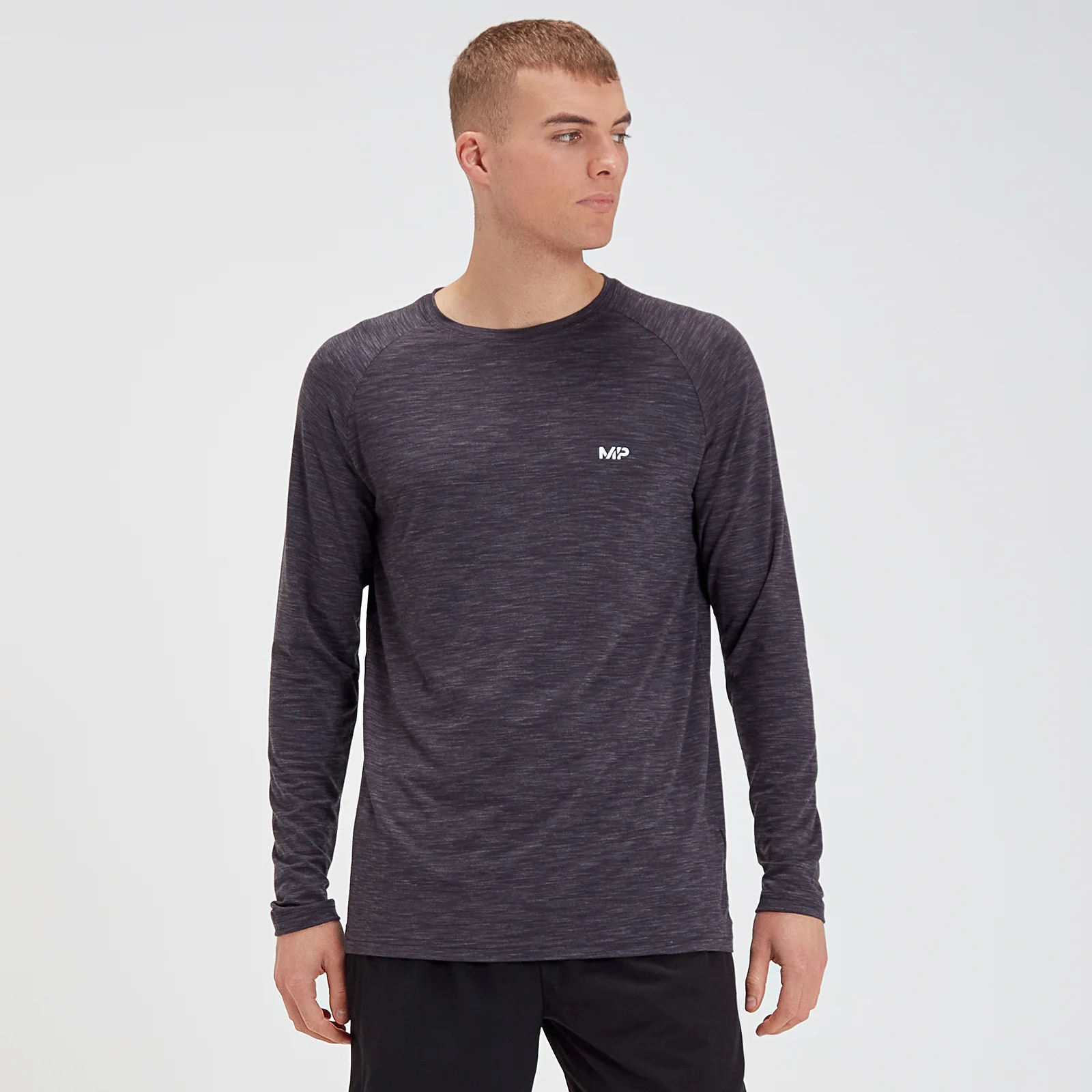 Camiseta de Manga Larga Performance - Black Marl - XS Imagen 1