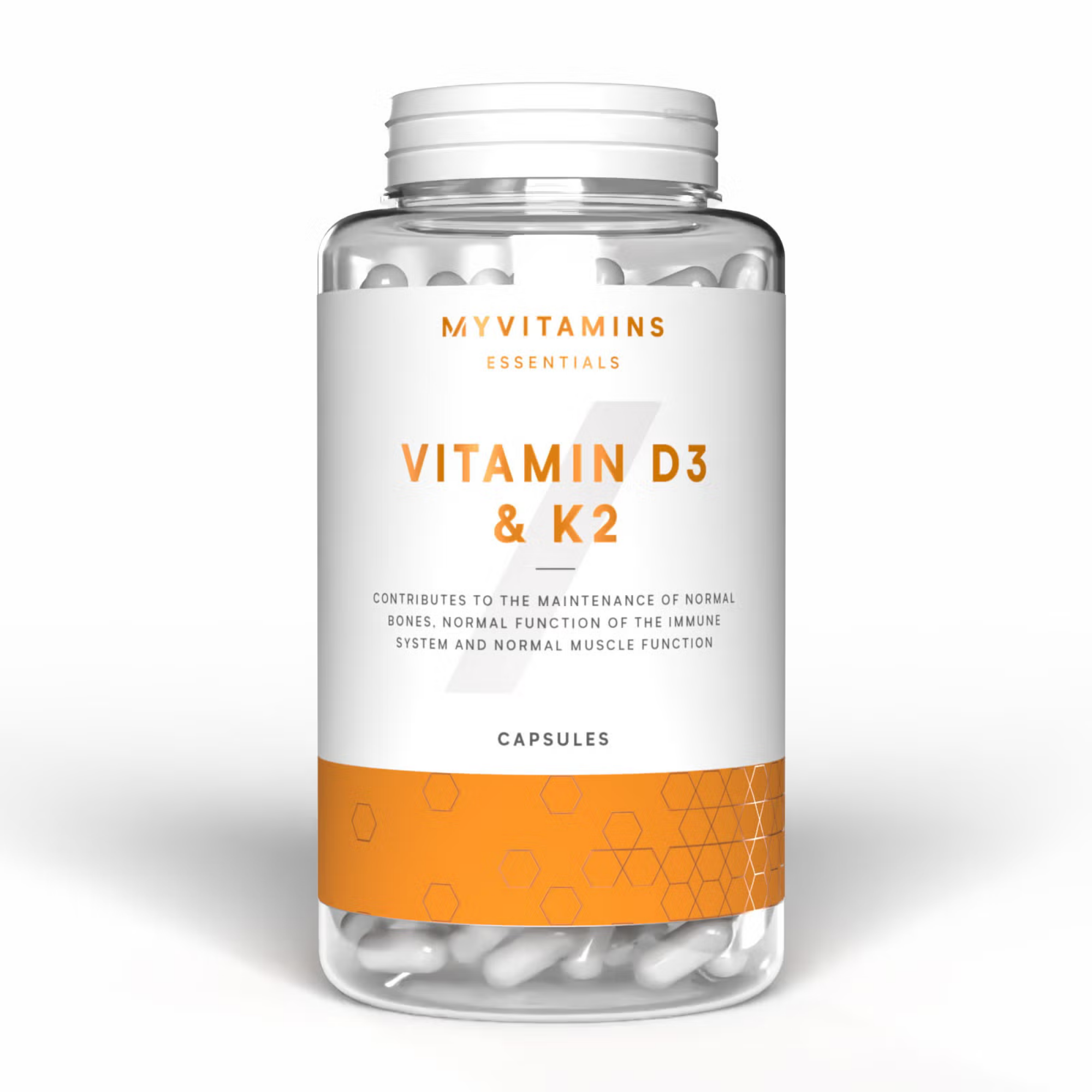Cápsulas de vitamina D3 y K2 - 90CAPSULES, 90raciones Imagen 1