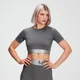 Top corto Textured Adapt para mujer de MP - Gris carbón