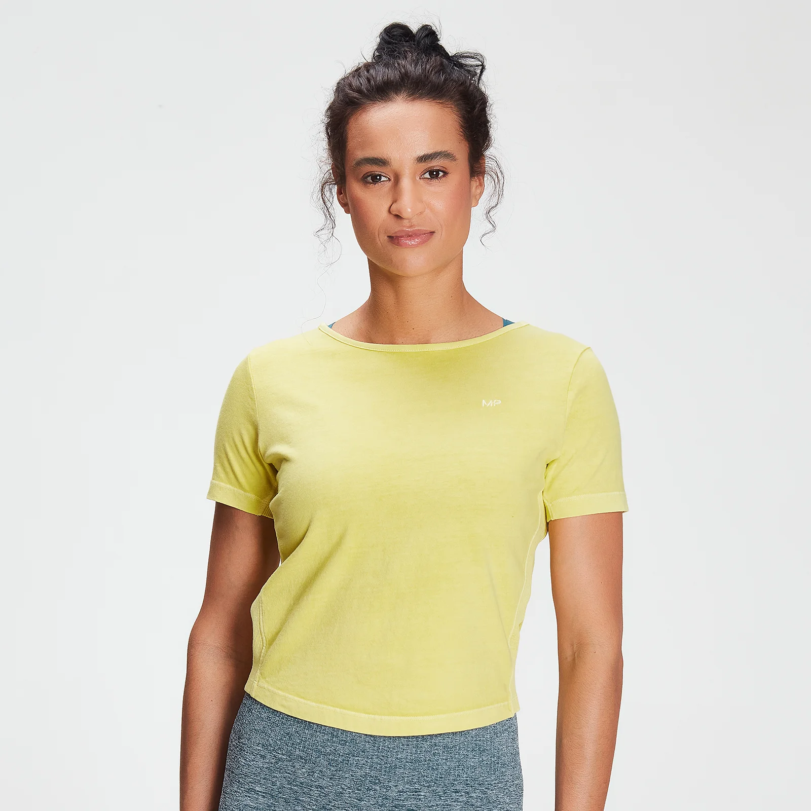 MP Women's Training Washed Tie Back T-shirt - Washed Yellow - XXS Imagen 1