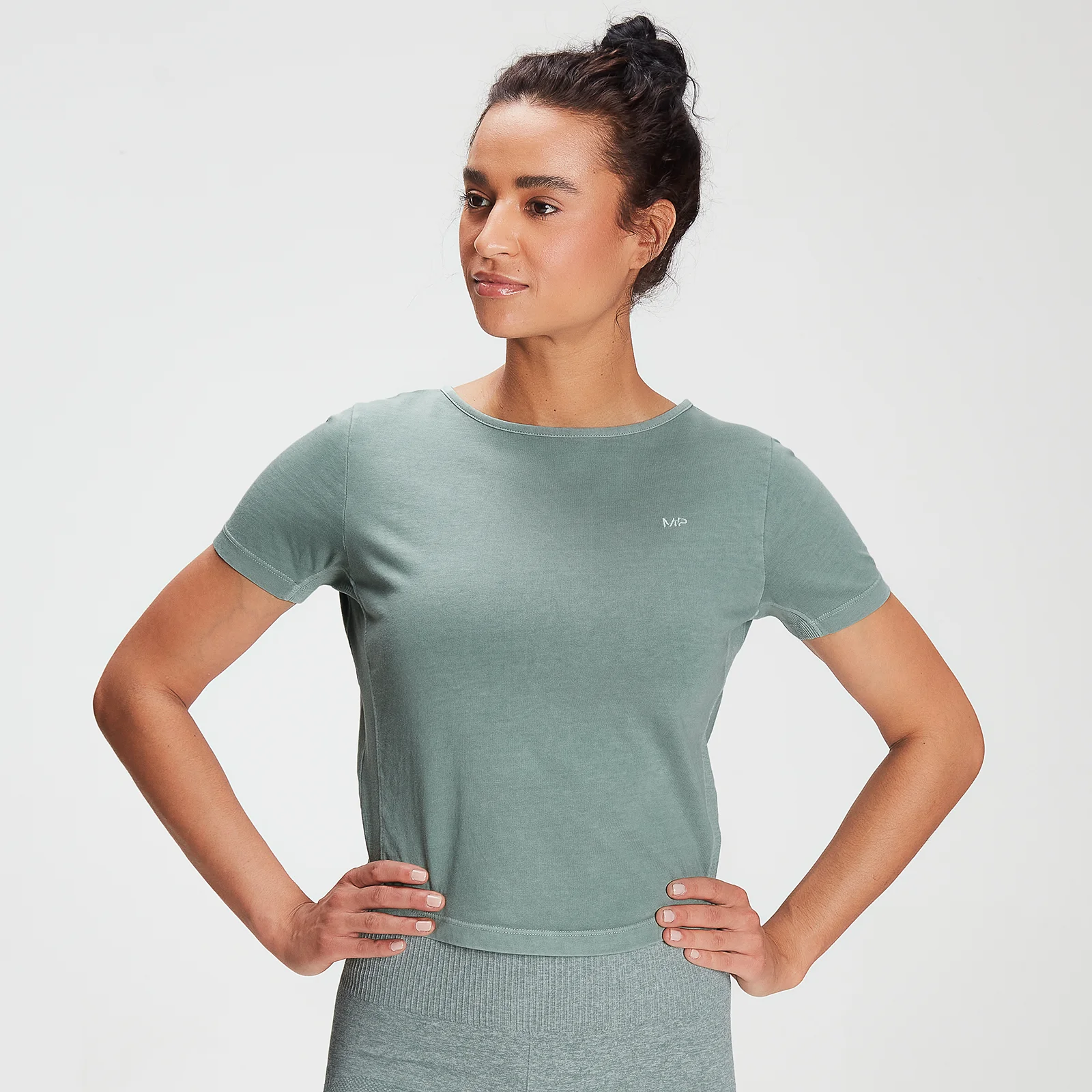 MP Women's Training Washed Tie Back T-shirt - Washed Green - XXS Imagen 1