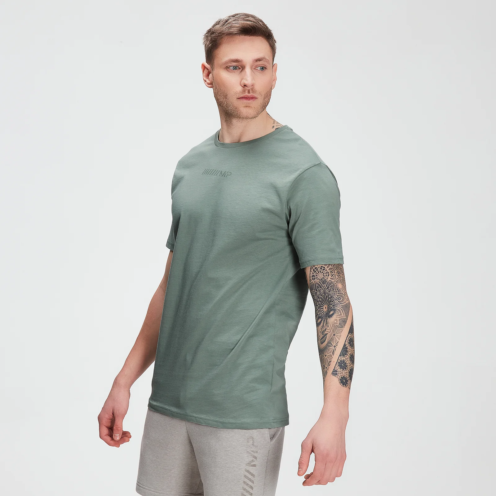 Camiseta de manga corta Tonal Graphic para hombre de MP – Verde lavado - XXS Imagen 1